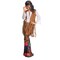 Womens Hippie Costume Fringed Vest Velvet Patchwork Bell Bottoms